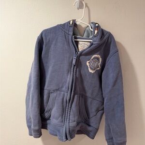 FatFace Megalodon Graphic Zip Hoodie | Blue | Kids 8/9 | Shark